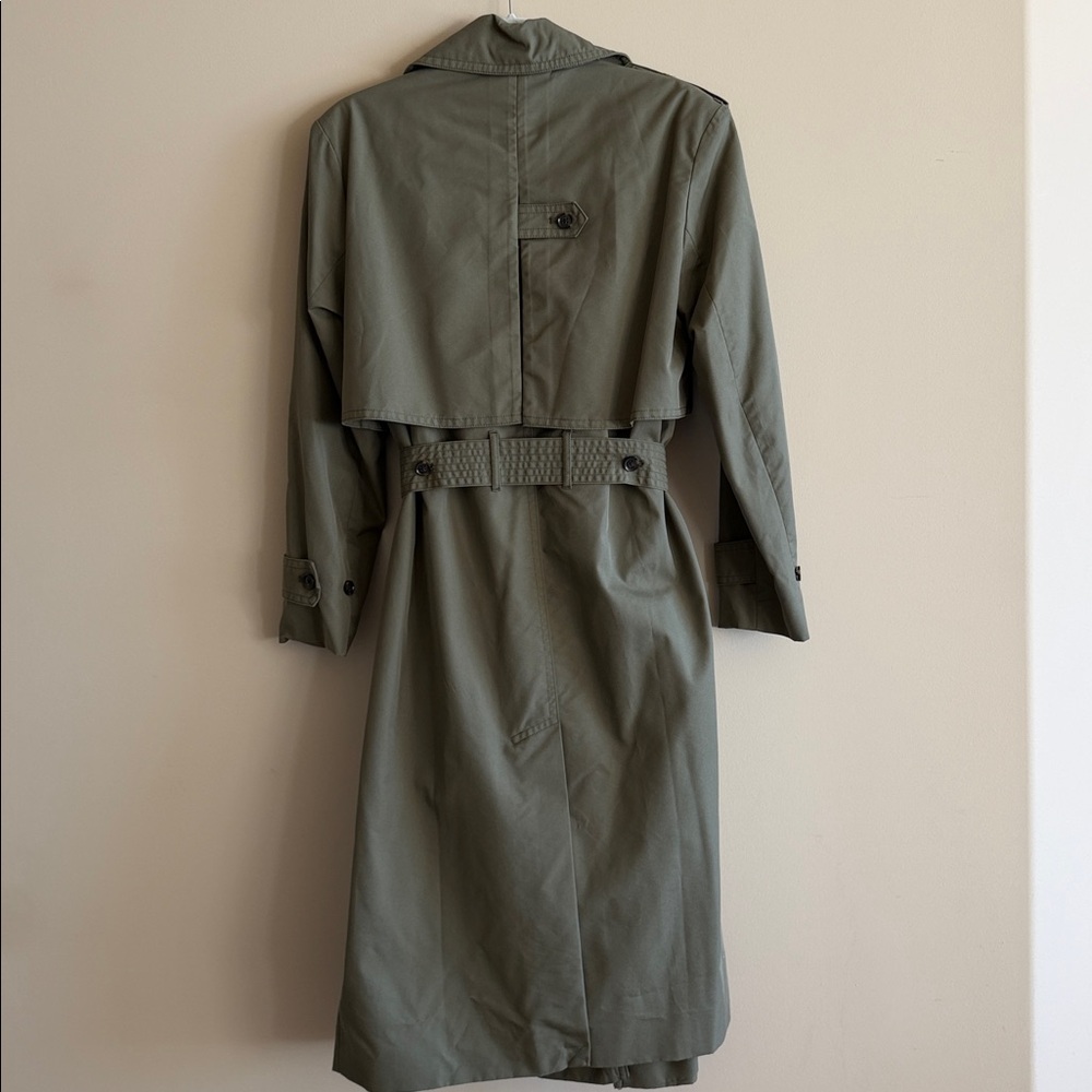Banana Republic Sage Green Trench Coat - Picture 3 of 10